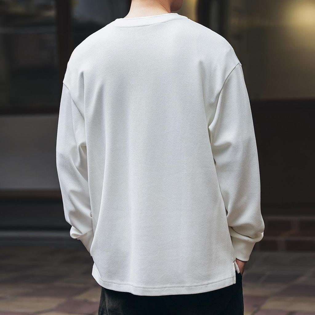 Premium Retro American Henley Collar Long Sleeve Men's Hoodie - Autumn Plus Velvet, Loose Fit High-Grade Pure Cotton POLO Shirt