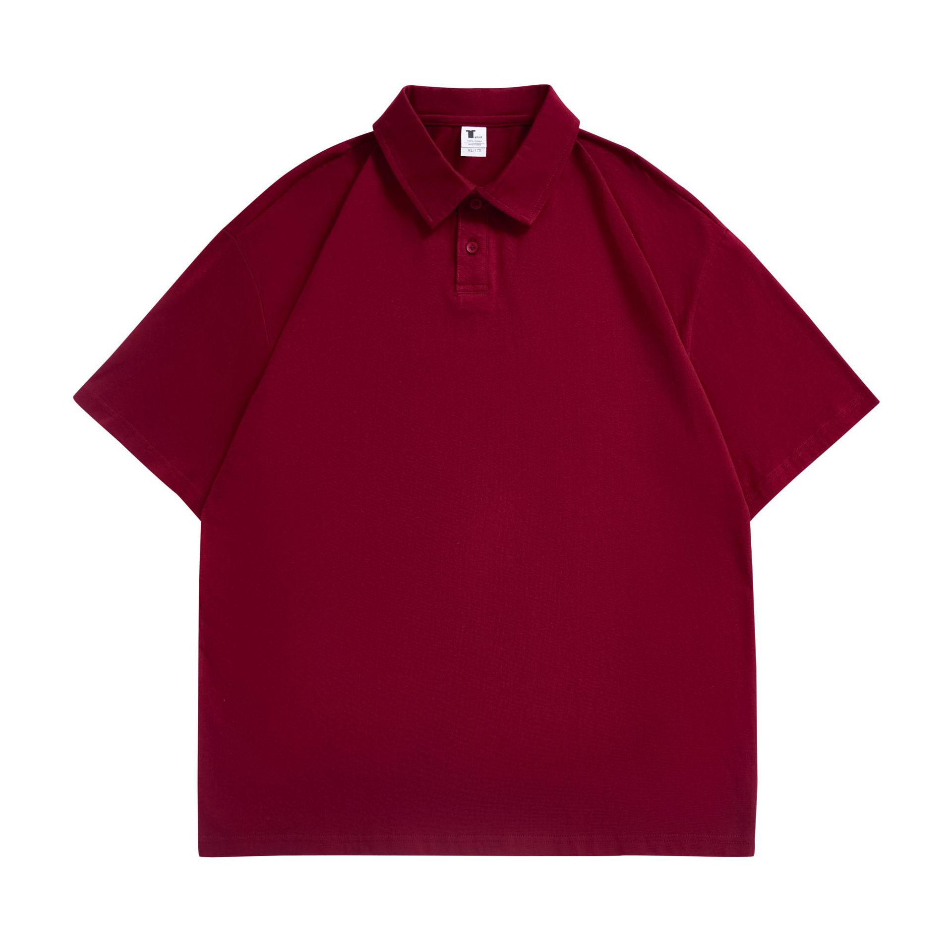 

Рубашка поло с заниженной линией плеч, 240 г, плотный хлопок - унисекс, короткий рукав, свободный крой, модный дизайн 5XL