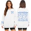 Women's Fashion Long Sleeve Print Round Neck Loose Pullover Sweater Top