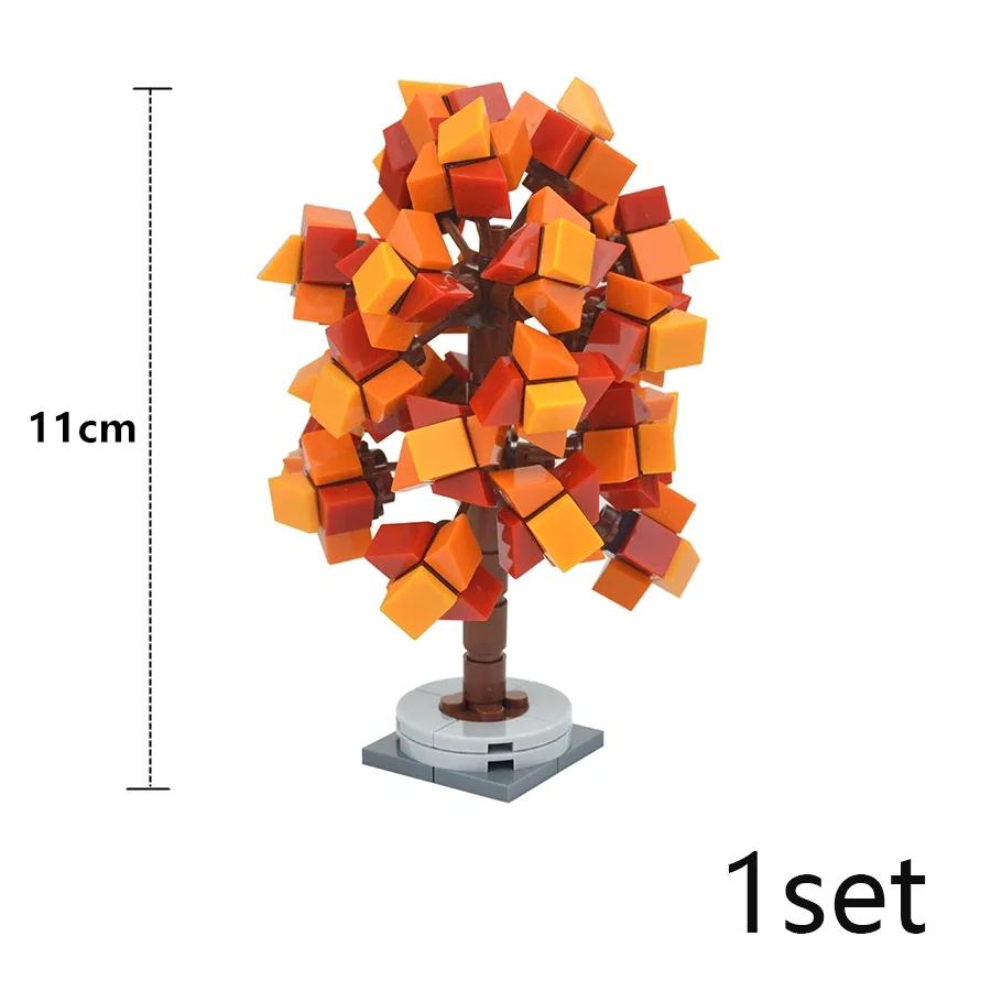 DIY Plant Tree City Bricks Assemble MOC Pine Christmas Tree Model Building Blocks Educational Creative Toys For Children Gifts
