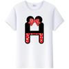 Fashion Blouses Letters Cartoon Mickey Mouse Minnie Printed Family T-Shirts Tshirt Harajuku 90S Top Gift Unisex