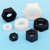 Black White Metric Threaded Bolt Screw M3 M4 M5 M6 M8 20/50pcs Brand New Durable Nylon Plastic Insulation Hex Hexagon Nut