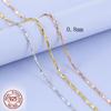 1pcs Genuine 925 Silver Singapore Box Snake Chain Necklace for Woman 40+5/40/45cm Basic Chain fit Pendant DIY Jewelry