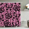 Pink Black Butterfly Print Shower Curtain Waterproof Decor Home Decoration Customizable Size Available Bath Accessories On Aliex