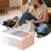 Blanket Box Clear Clothes Storage Organizer With Lid Transparent Space-Saving Stackable Multi-Functional Container Box For