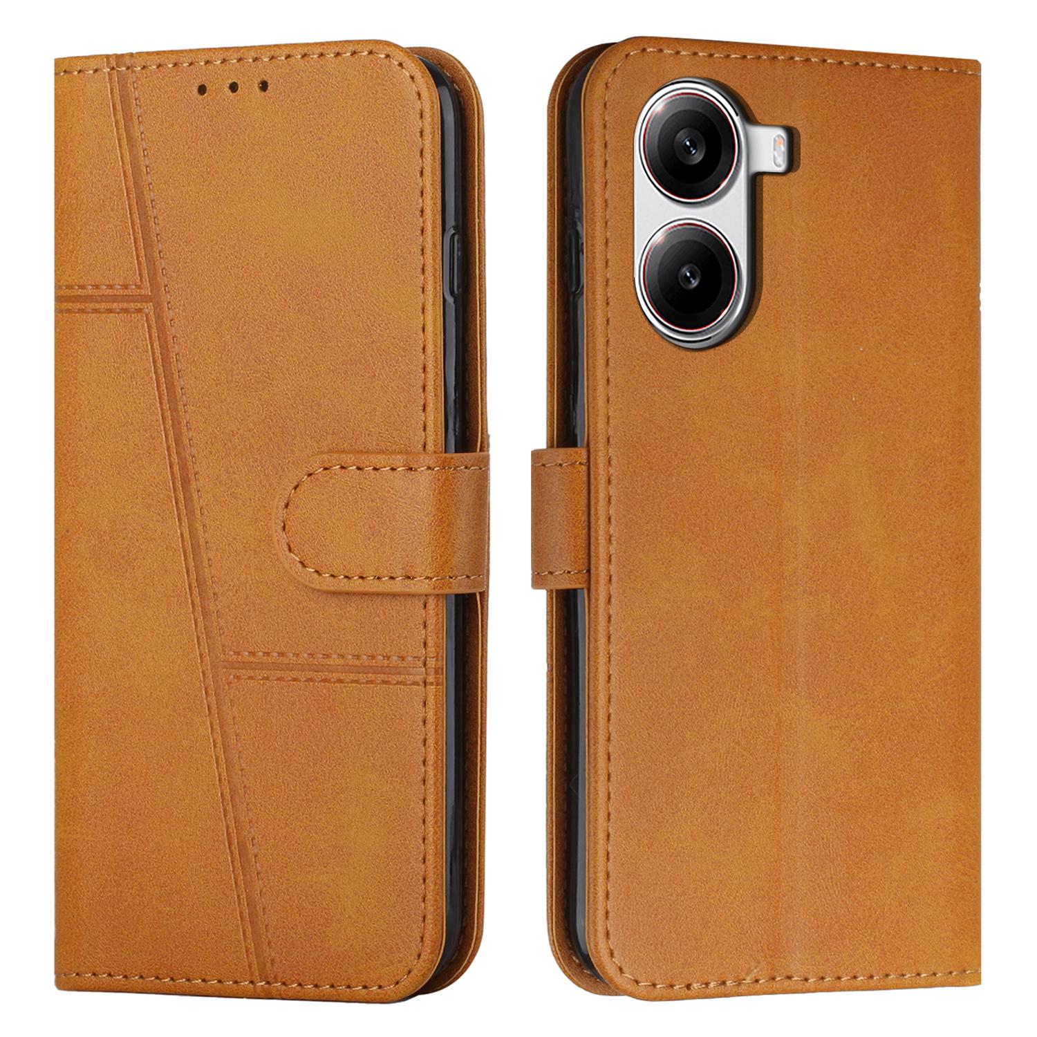 

Wallet Case for Xiaomi Redmi Turbo 4 5G/Poco X7 Pro 5G Leather Stand Protective Phone Cover Yellow