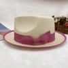 straw jazz hat for Men's and Women's Handmade Woven Sunshade Jazz Straw Hat with Summer Hat Binding and Color Matching Design