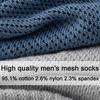6Pairs High Quality Men Socks Short Combed Cotton Mesh Breathable Odor proof and antibacterial Spring Summer for Male sock New Size EUR38-45