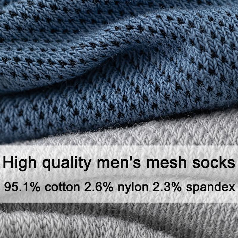 6Pairs High Quality Men Socks Short Combed Cotton Mesh Breathable Odor proof and antibacterial Spring Summer for Male sock New Size EUR38-45