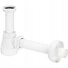 Set: silver click-clack plug without overflow + washbasin siphon