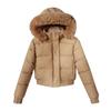 Winter new down cotton-padded clothes women's short inner velvet cotton-padded clothes loose hooded small cotton-padded jackets