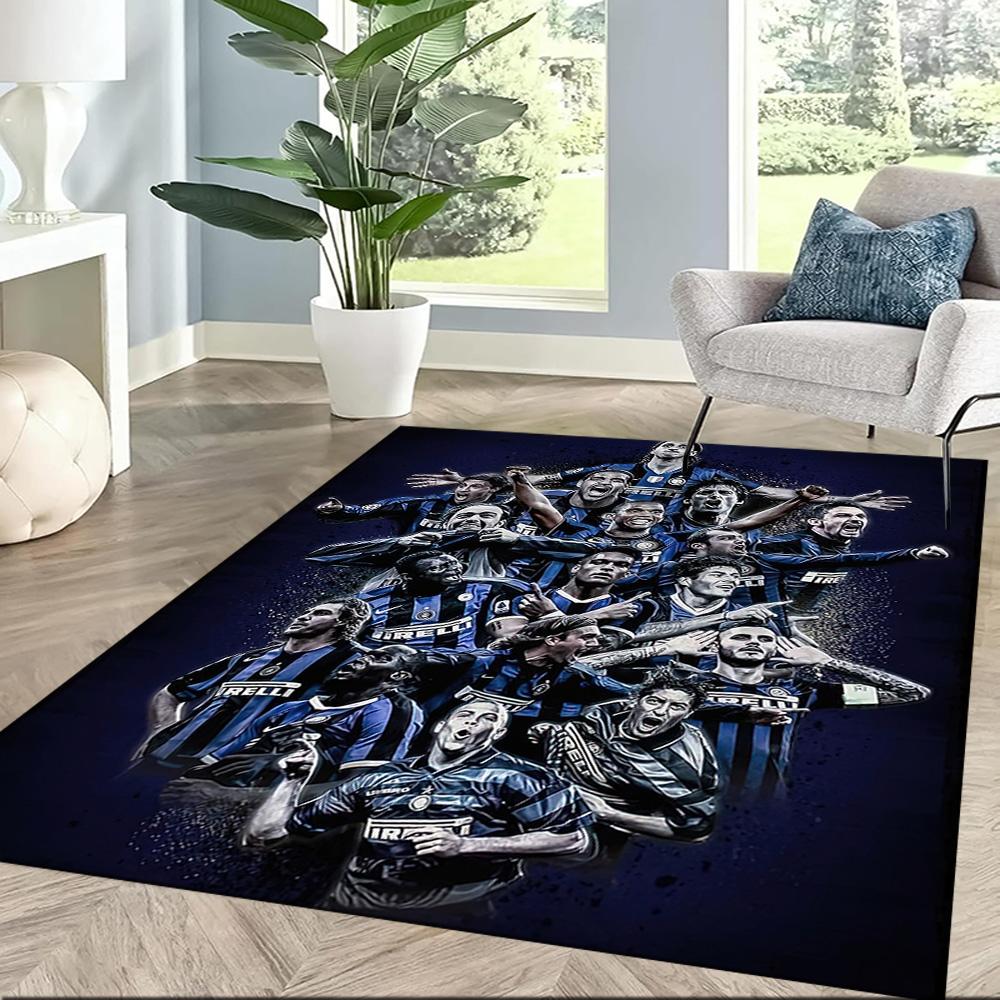 Inter Milan Area Rug Design For Game Room Dining Room Balcony Living Rooms Antislip Rug Office Home Decor Perfect Gift For Womenmen