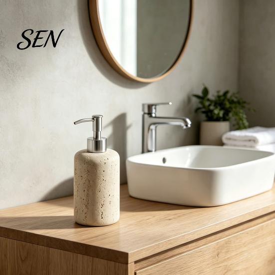 Resin Soap Dispenser Refillable Dispenser, Liquid Hand Shampoo Container, Pump Bottle Empty Lotion for Bathroom Kitchen Countertop