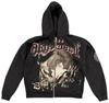 Europe, America 2025 American Graffiti Printing Men's and Women's Loose Casual Zipper Hooded Sweater Trendy Brand