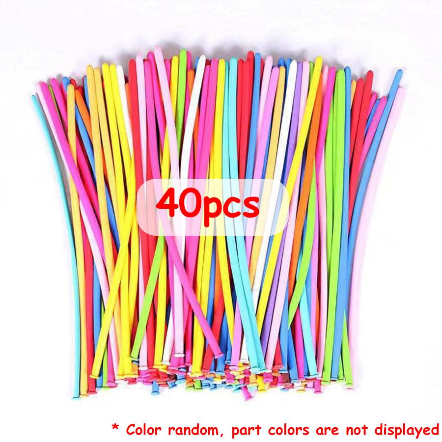 40/80/120pcs 26cm Strip Balloon with Mini Pump Colorful Artistic Balloon Birthday Party Festival Background Decoration Props