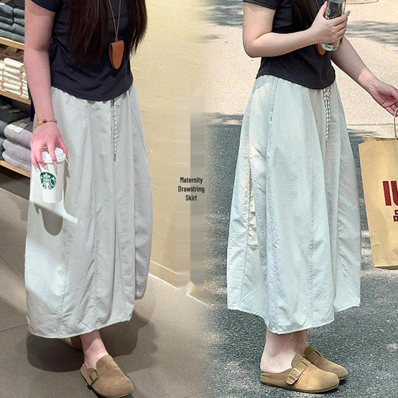 2026 Loose Comfortable Casual Maternity Half Skirt with Textured Design XL