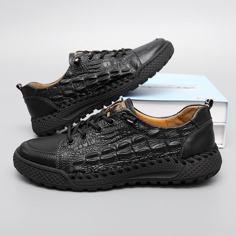 Fashion Outdoor Sneakers Mens Dress Shoes Retro Male Leather Business Male Baroque Shoes Casual Mens Oxford Work Footwear