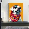 5d DIY Diamond Painting Cross Stitch Colorful Puppy Animals Diamond Embroidery Mosaic Full Round Drill Home Decor Arts