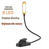 Dimmable USB Rechargeable 12-LED Gooseneck Clip-On Book Light