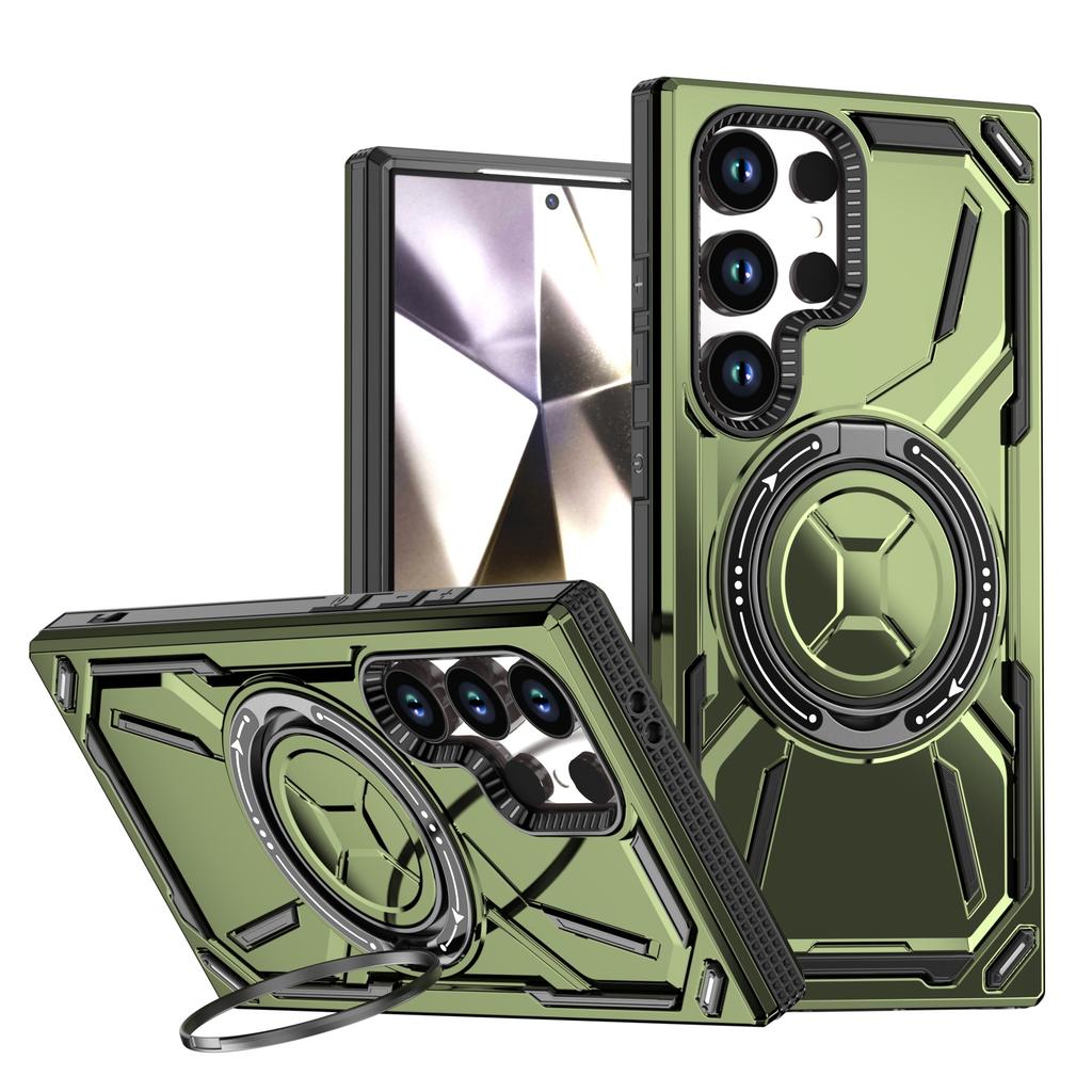 360° Rotating Magnetic Bracket Armor Case for Samsung S26 Ultra S22 S23 S24 S25 Ultra Plus S25 FE A15 A36 A56 Shockproof Cover