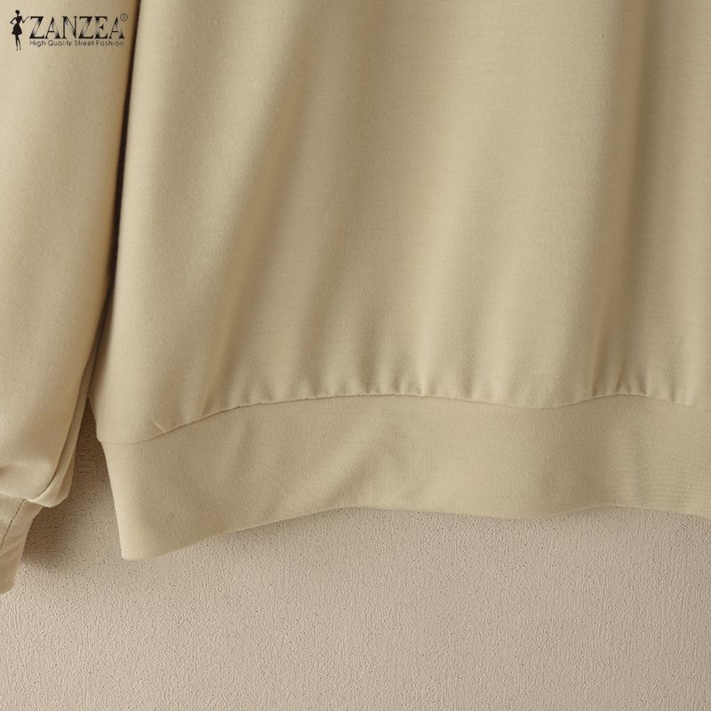 ZANZEA Women Hoodies Casual Loose Long Sleeve Pullover Sweatshirts