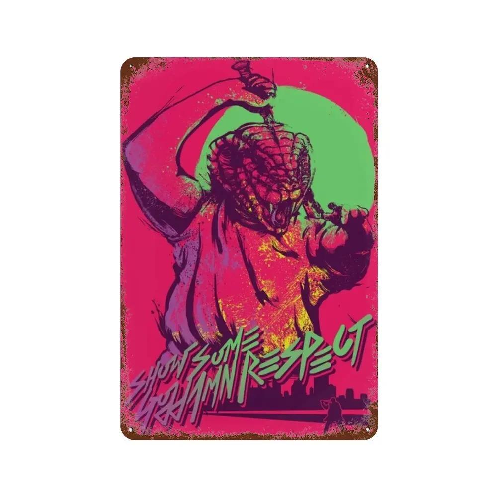 Poster Hotline Miami Hot Classic Adventure Game Posters e Placa de Metal Sinal de Lata Arte de Parede Placa Decoração Man Cave Decoração de Casa estúdio