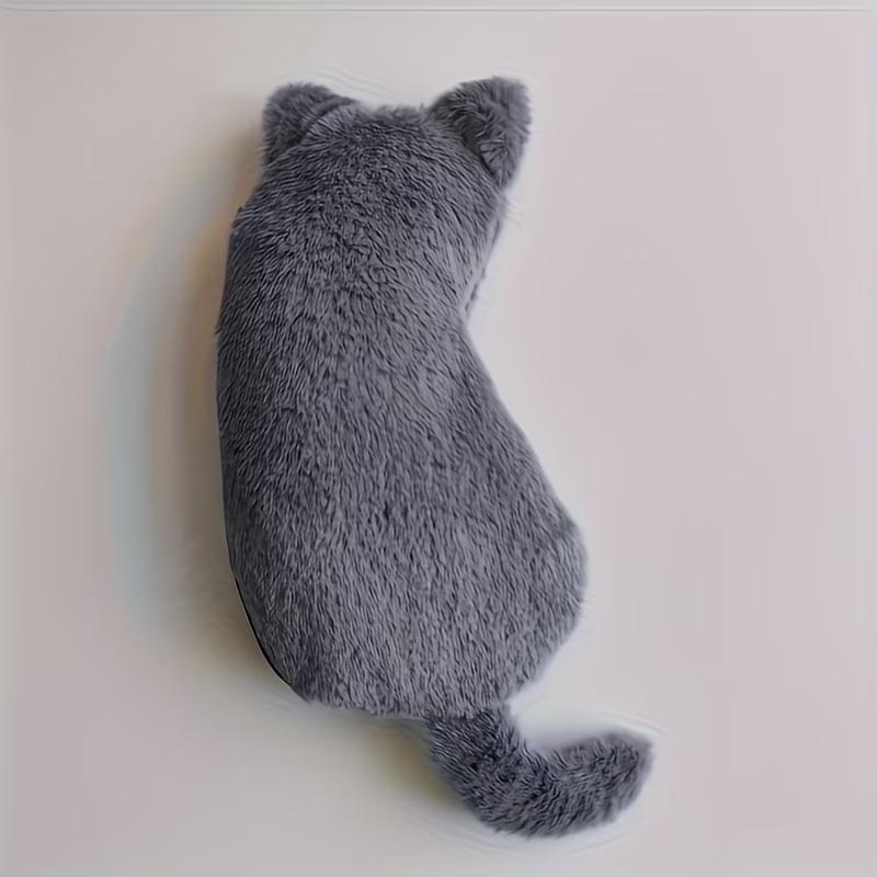 Cute Plush Cat Pencil Case with Fluffy Ears & Big Eyes - Large Capacity Supply for & s, Durable Kitten-Themed Pencil Holder