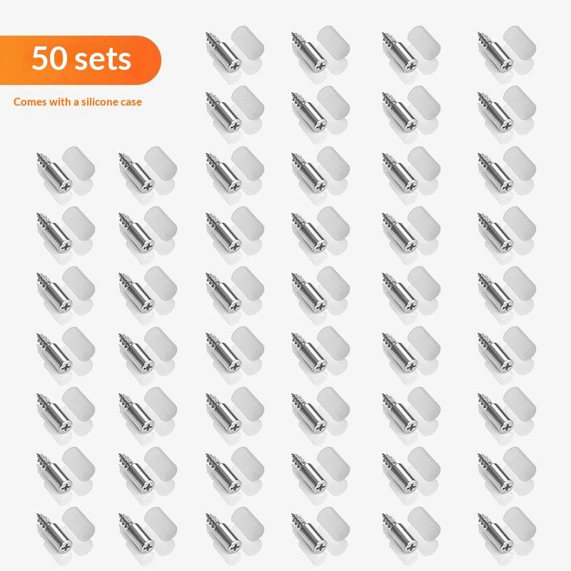 10/50 Sets Regalbodenträger mit Hülse Selbstschneidende Schrauben für Küchenschrank Laminatboden Haus Holzbearbeitungsprojekte