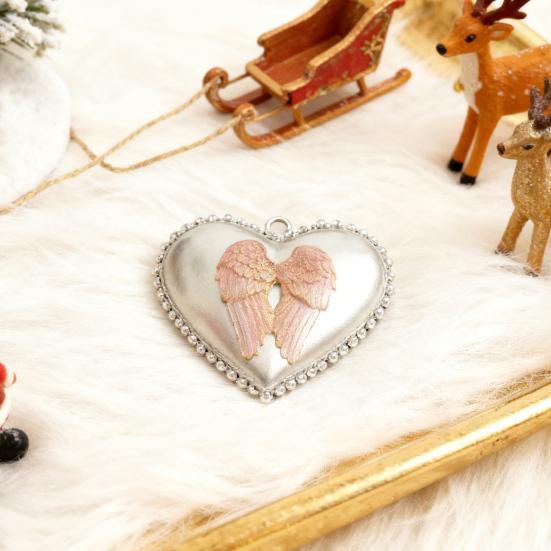 Heart-Shaped Christmas Hanging Ornament Indoor Outdoor Hame Office Holiday Party Xmas Tree