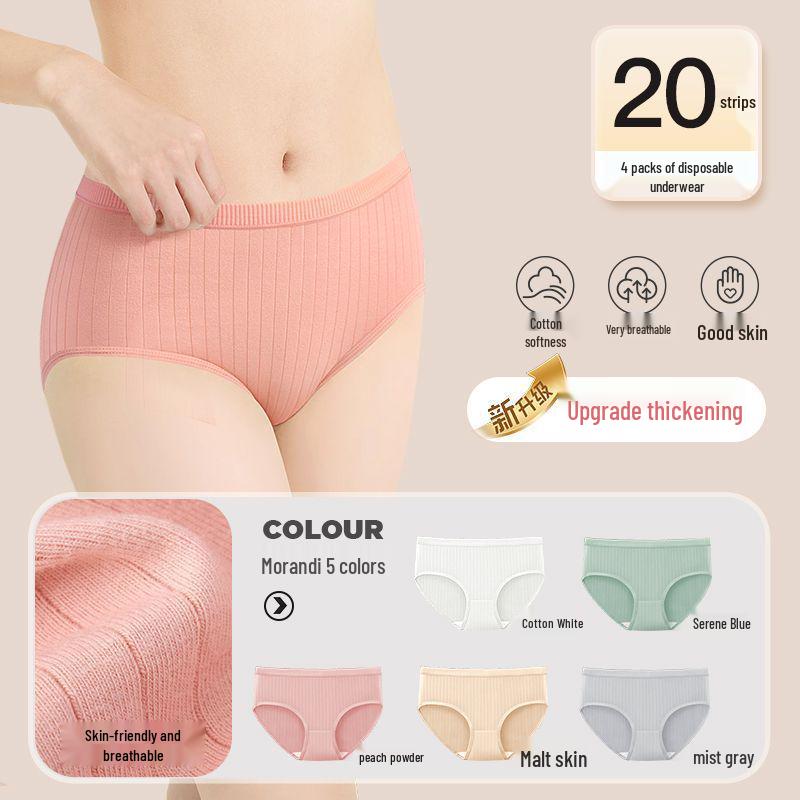 Women's Travel Disposable Panties: Sterilized, Wash-Free, Breathable Briefs for Postpartum & Pregnant Women