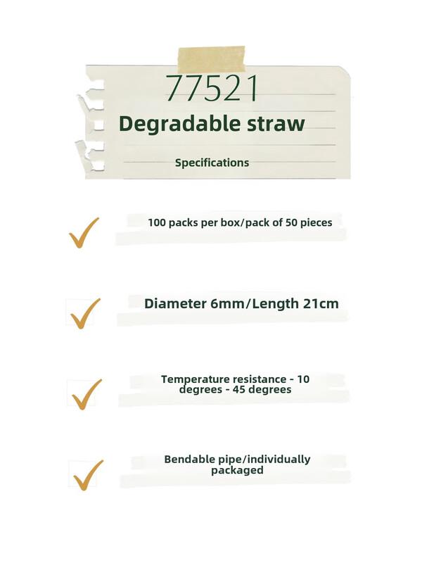 ZISIZ Individually Wrapped PLA Biodegradable Straws