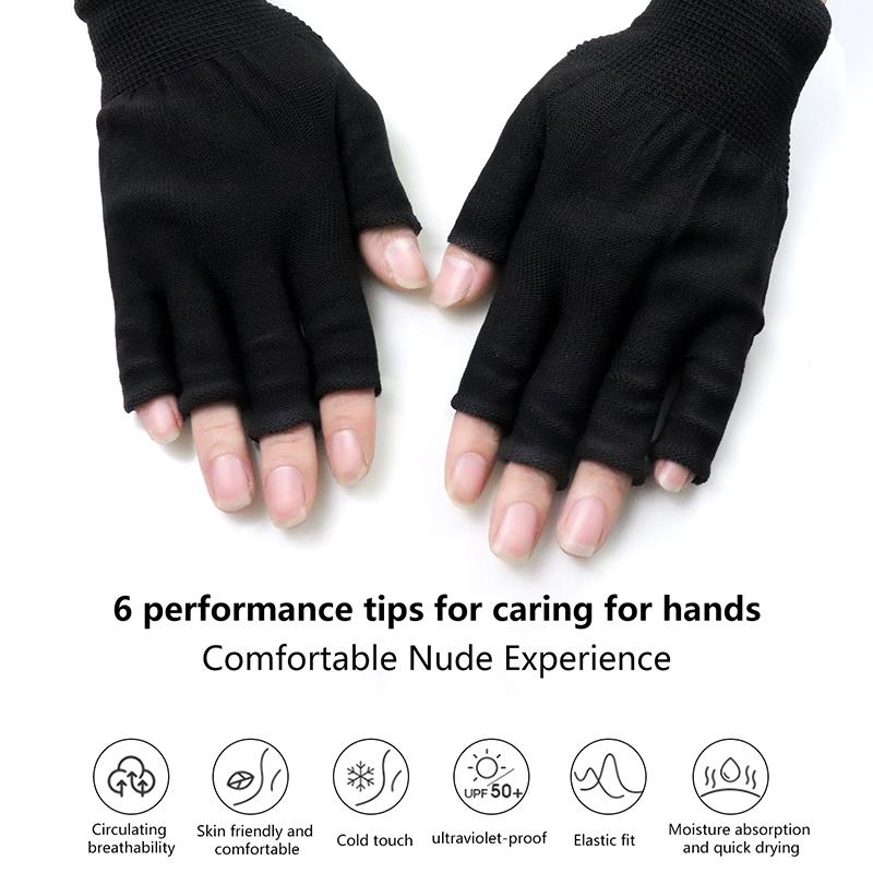 2 buc. Mănuși de protecție împotriva razelor Uv Mănuși pentru unghii Lampă cu LED Protecție UV pentru unghii Mănuși rezistente la radiații Manichiură Instrumente pentru arta unghiilor