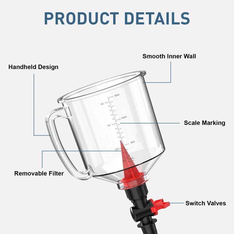 18-in-1 Spill-Proof Universal Auto Engine Oil Funnel Kit 12 Adapters Included for Most Vehicles Garage Use