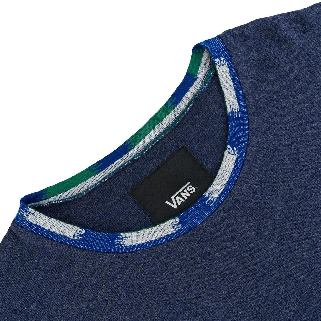 Vans טי שירט וינטג' עם הדפס אותיות צווארון עגול יוניסקס כחול כהה VN000H2U7UP