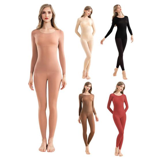 Thermal Underwear Set for Women Long Johns Winter Warm Base Layer Set Cold Weather Top And Bottom Set
