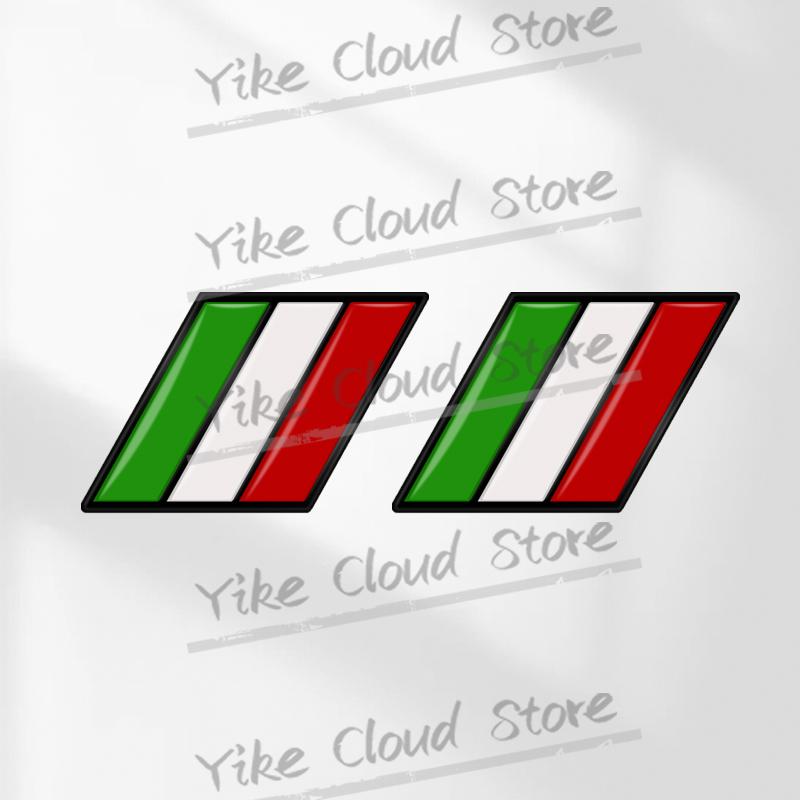 2Pcs German French Italian National Flag Tricolor Flag Emblem Car Styling 3D Metal Badge Body Side Trunk Self Adhesive Stickers