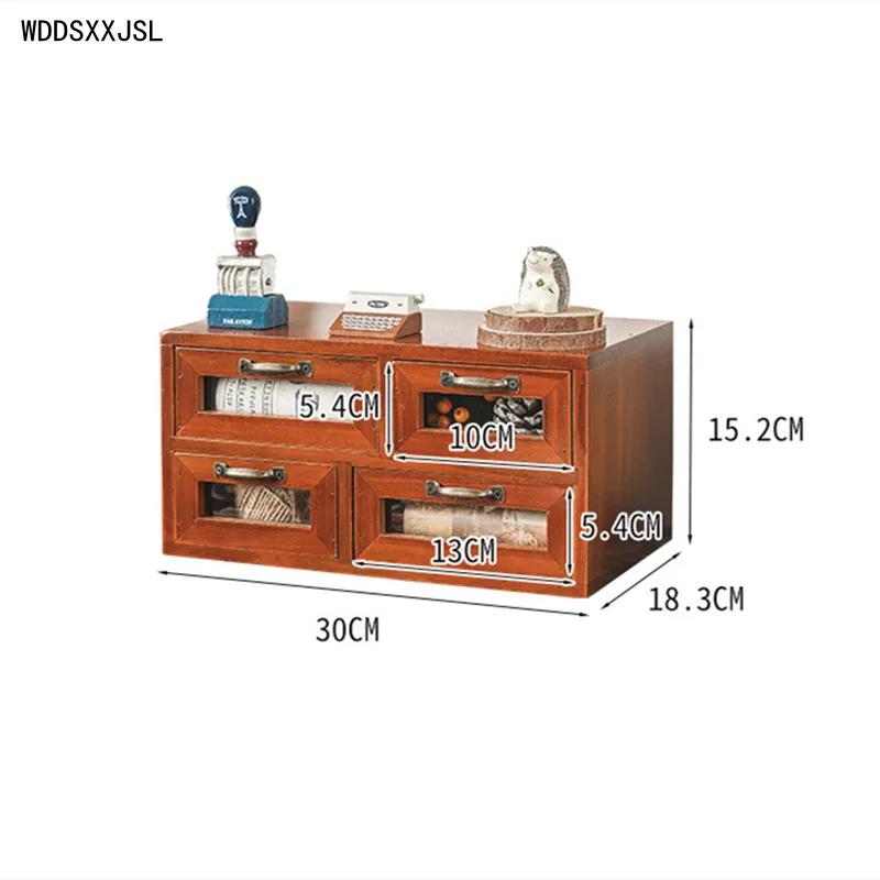 

Ретро ящик для хранения офисных принадлежностей украшение для дома ящик для хранения рабочего стола общежития полка косметический шкаф деревянный