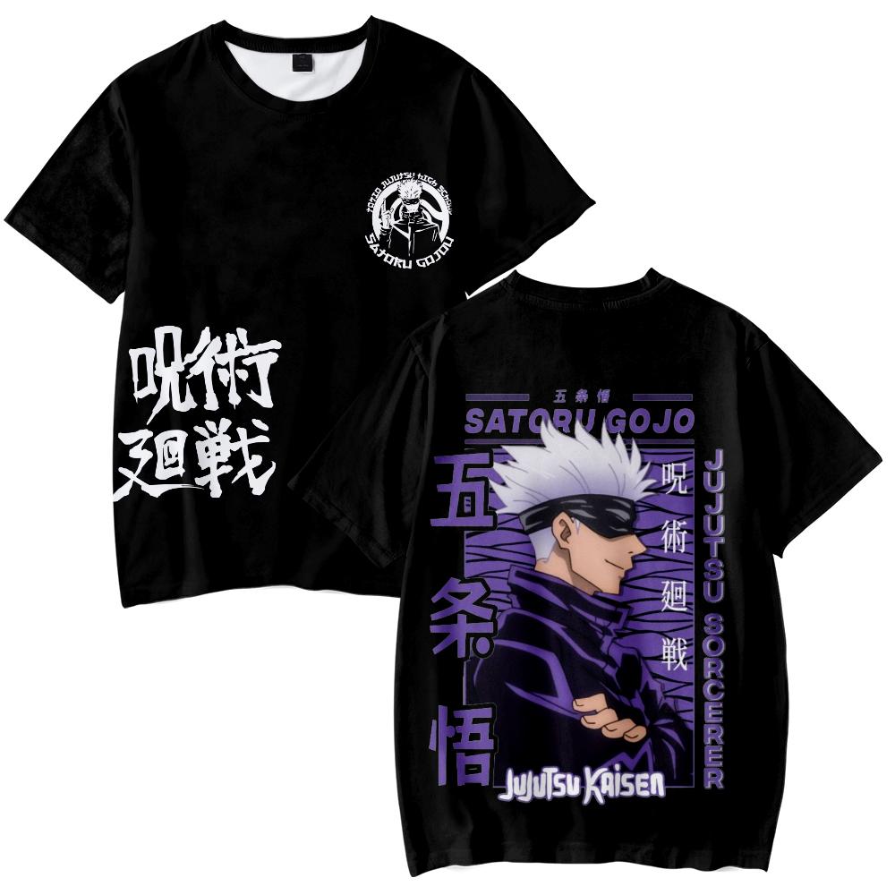 

T Shirt for Women Men Summer Clothing Fitness Jujutsu Kaisen O Neck Man T-shirt for Male Oversized New Men T-shirts Tops XS