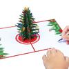3D Pop Up Christmas Card Merry Christmas 3D Christmas Tree Greeting Card with Envelope Handmade Popup Card for Family Friends
