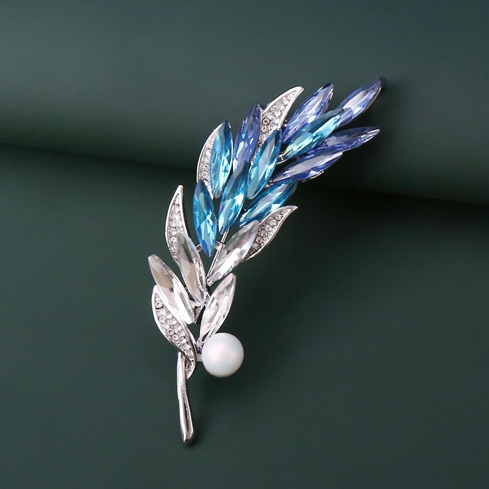 Exquisite Crystal Wheat Ear Brooch, High-end Female Personality Versatile Corsage Light Luxury Niche Design Pin, Clothes Accessories 2026
