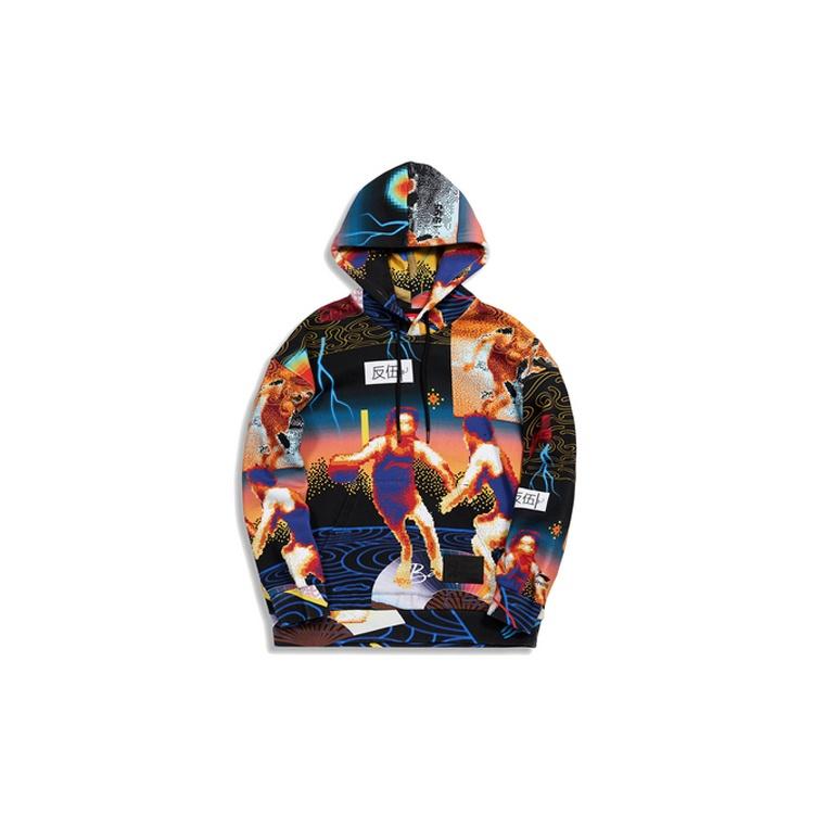 Li-Ning Paris fashion week FW20 Series Loose Pullover Hoodie Multi-Color Men s AWDQ633-1 L
