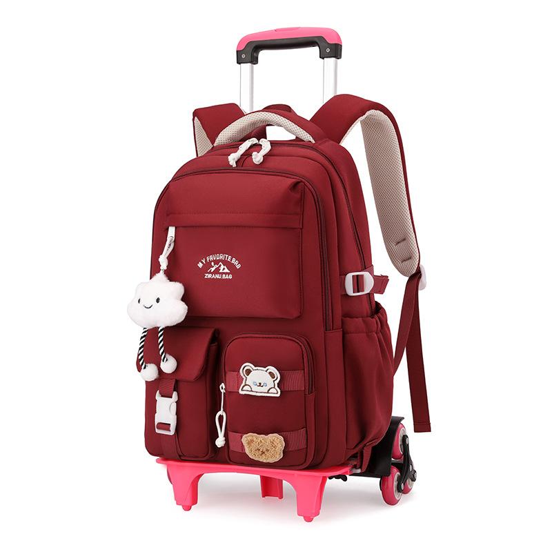 Zaino con ruote per bambini Borsa da scuola per studenti Zaini con rotelle Borsa Bambini Ragazze Trolley scolastico Borsa da scuola con ruote Zaino per libri