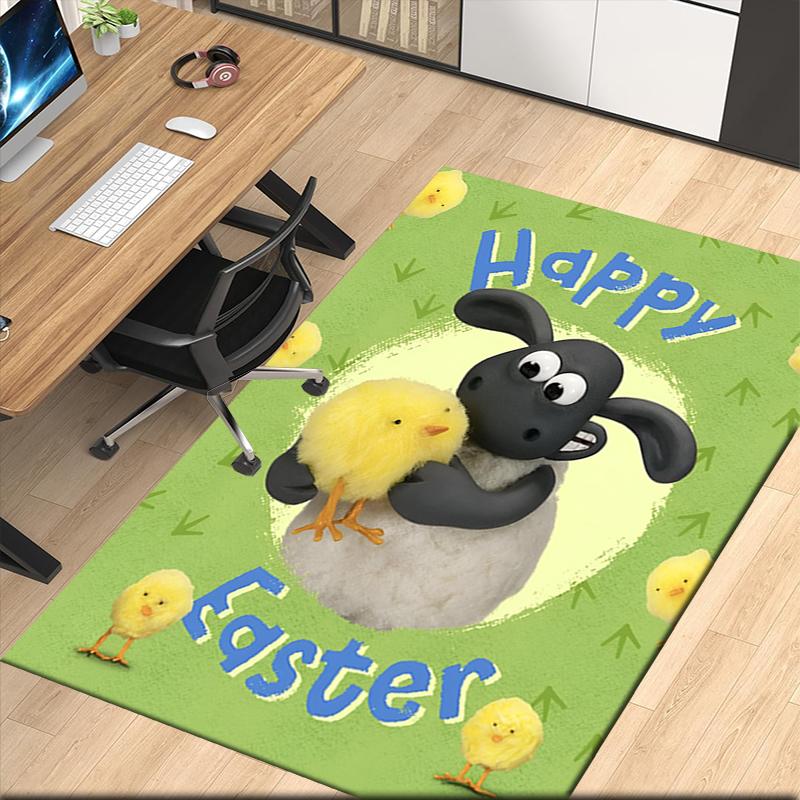 Shaun the Sheep Printed Carpetrugfor Office Chair Living Room Bedroom Kitchen Room Decor Gifts