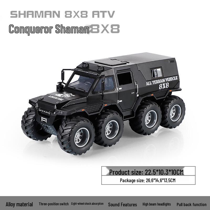 1:24 G63 Alloy Off-Road Toy Car, Six-Doors Open, Light & Sound, Pull-Back Action for Kids