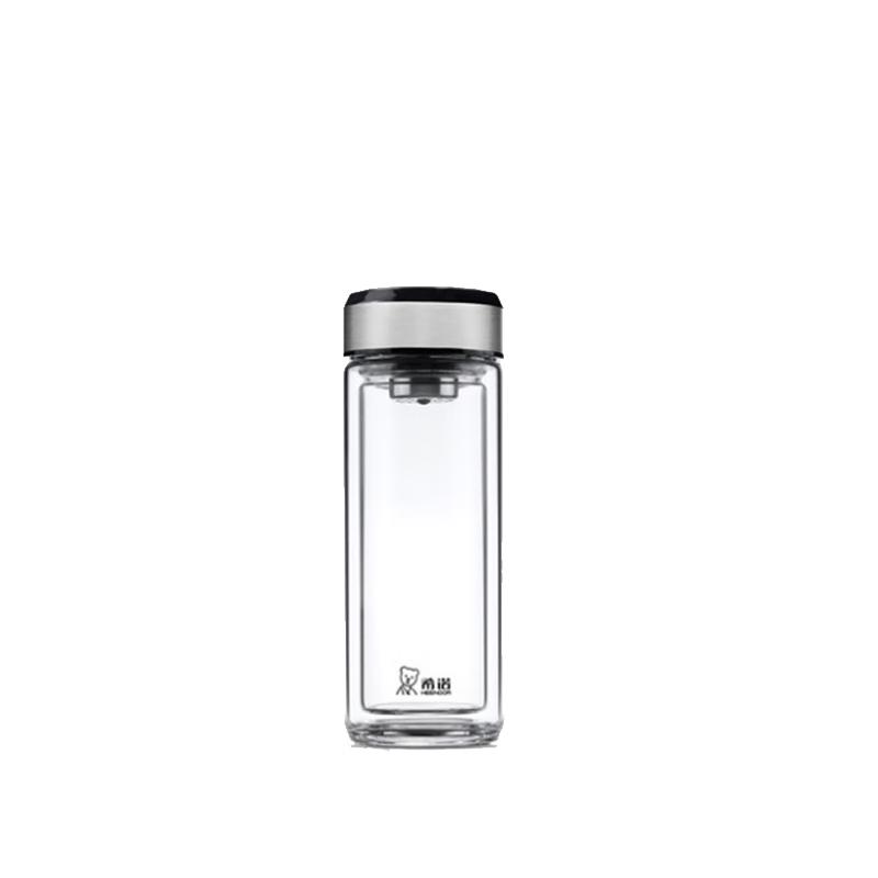 Heenoor Double-Wall Glass Tea Infuser Travel Mug