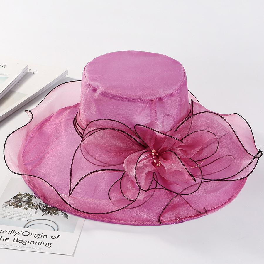 Summer new organza bucket hat outdoor travel beach sun protection visor versatile anti-ultraviolet hat women