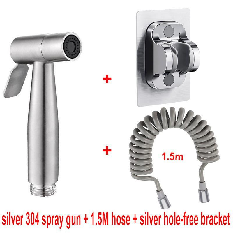 304 Steel Bathroom Toilet Sprayer Set with Faucet Nozzle