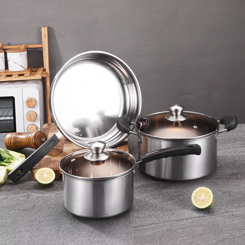 Wutuo Stainless Steel 3-Piece Cookware Set