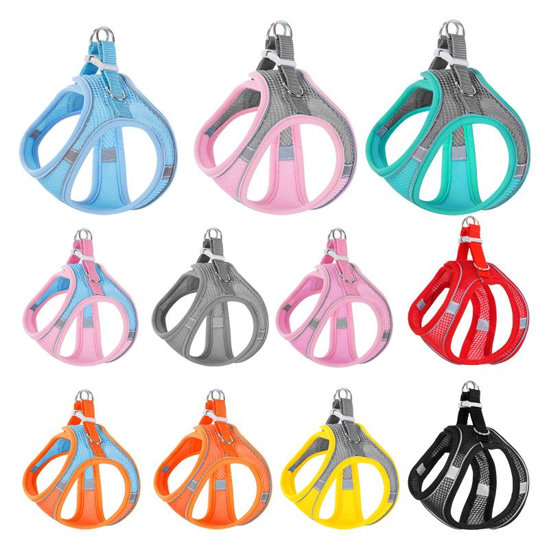 Reflective Vest-Style Pet Harness and Leash Combo