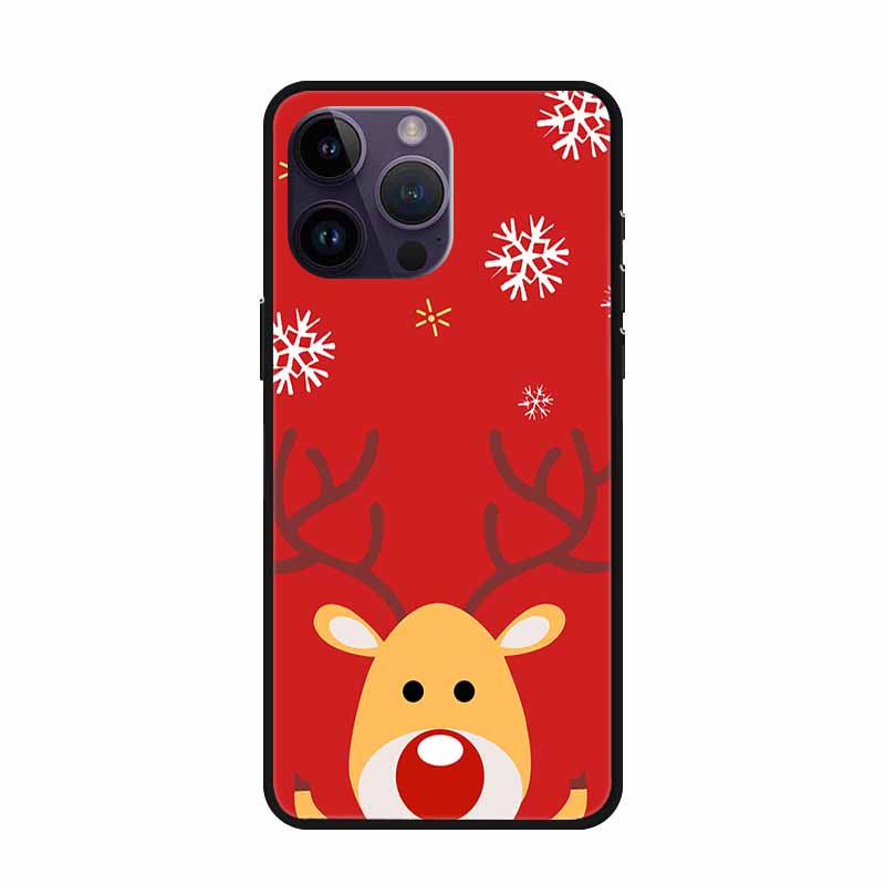Christmas Case For iPhone 15 Pro Max Cover iPhone 15 Plus Lovely Soft Silicone TPU Back Phone Case For iPhone 15 Pro Cover Coque